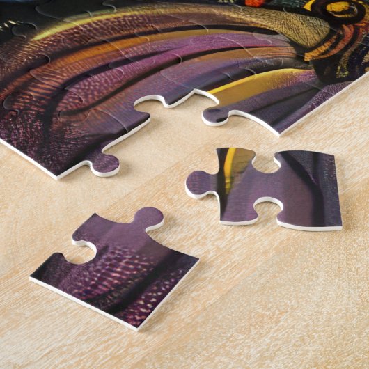 Spooky Russische Blauwe Kat Halloween Heksenpompoe Legpuzzel (Zijkant)