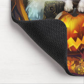 Spooky Samoyed hond Halloween heks en pompoen Muismat (Hoek)