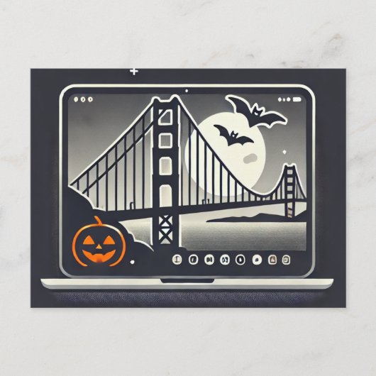 Spooky San Francisco Halloween Briefkaart (Voorkant)