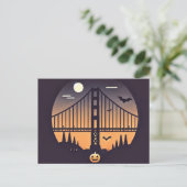 Spooky San Francisco Halloween, Golden Gate Briefkaart (Staand voorkant)