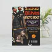 Spooky San Glow Halloween fotoshoot fotografie Kaart (Staand voorkant)