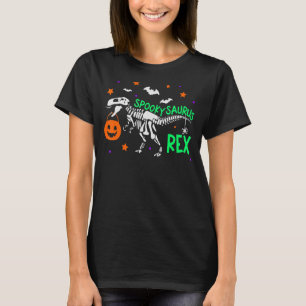 Spooky Saurus Rex Halloween Dinosaurus T Rex Skele T-shirt