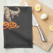 Spooky Saurus Rex Mummie Dinosaur Heksenhoed Pompo Theedoek (Quarter Fold)