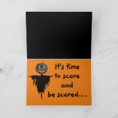 Spooky Saurus T-Rex blij Halloween Kaart (Binnen)