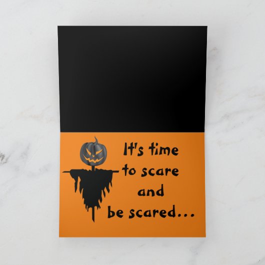 Spooky Saurus T-Rex blij Halloween Kaart (Binnen)