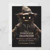Spooky Scarecrow Halloween Groet Feestdagenkaart (Voorkant)