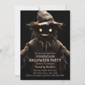 Spooky Scarecrow Halloween Kostuum Party Kaart (Voorkant)