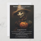 Spooky Scarecrow Halloween Party Uitnodiging (Voorkant)