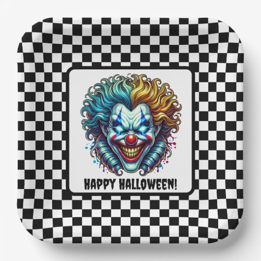 Spooky Scary Circus Clown Halloween Paper Bord (Voorkant)