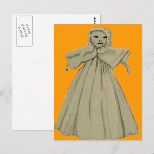 Spooky Scary Ghost Spirit Doll Child Briefkaart (Voorkant / Achterkant)