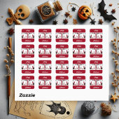 Spooky Scary Ghosts slaan dode bomen Halloween Vierkante Sticker