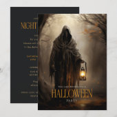 Spooky Scary Grim Reaper Volwassen Halloween Party Kaart (Voorkant / Achterkant)