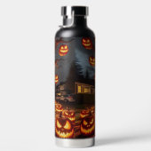 SPOOKY SCARY HALLOWEEN TREE WITH ORANGE PUMPKINS WATERFLES (Rechts)