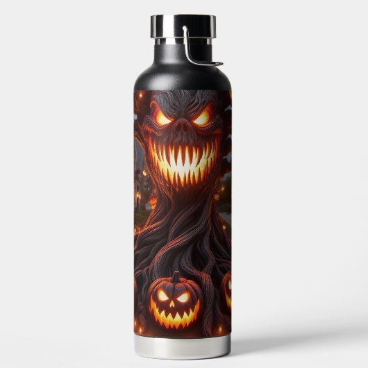 SPOOKY SCARY HALLOWEEN TREE WITH ORANGE PUMPKINS WATERFLES (Links)