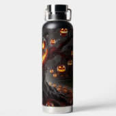 SPOOKY SCARY HALLOWEEN TREE WITH ORANGE PUMPKINS WATERFLES (Achterkant)