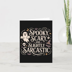 Spooky Scary Lichtelijk Sarcastisch Ghost T-shirt Kaart