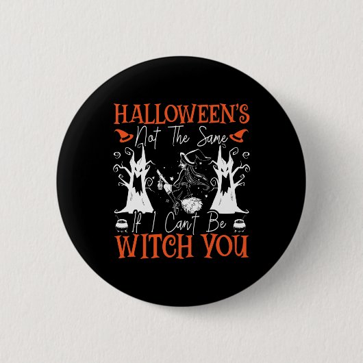 Spooky Scary Night Scary Witch Halloween Ronde Button 5,7 Cm (Voorkant)