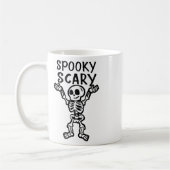 Spooky Scary Skeleton Halloween Koffiemok (Links)