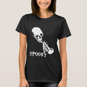 Spooky Scary Skeleton Trumpet Meme T-Shirt White S