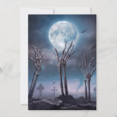 Spooky Scary Skeleton Undode Halloween Party Uitno Kaart (Voorkant)