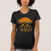 Spooky Scary Skeletons Halloween T-Shirt – Dansen (Voorkant)