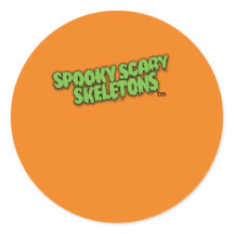 Spooky Scary Skeletons Oranje Sticker!