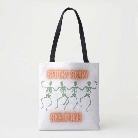 Spooky Scary Skeletons Tote Bag (Voorkant)
