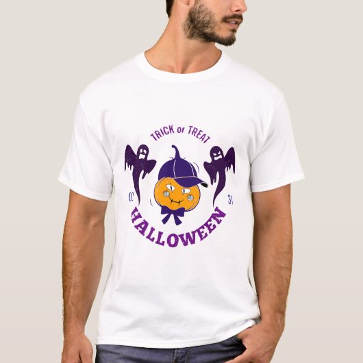 Spooky Scary Trick or Treat T-shirt (Voorkant)
