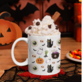 Spooky schattig halloween thema patroon koffiemok