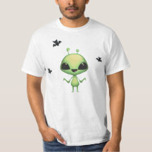 Spooky-Schattige Alien Halloween T-shirt