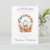 Spooky Schattige Baby shower Uitnodiging (Staand voorkant)