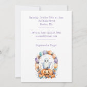 Spooky Schattige Baby shower Uitnodiging (Achterkant)