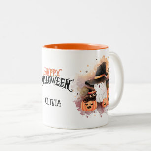 Spooky-schattige gepersonaliseerde mok voor Hallow