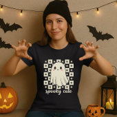 Spooky Schattige Ghost Checkerboard T-shirt