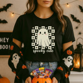 Spooky Schattige Ghost Checkerboard T-shirt