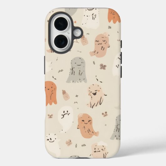 Spooky Schattige Ghost Halloween iPhone 16 Tough H Case-Mate iPhone Case (Achterkant)