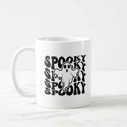 Spooky Schattige Ghost Halloween Koffiemok (Links)