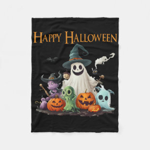 Spooky Schattige Ghost Halloween kostuum Happy Hal Fleece Deken