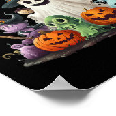 Spooky Schattige Ghost Halloween kostuum Happy Hal Poster (Hoek)