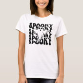 Spooky Schattige Ghost Halloween T-shirt (Voorkant)