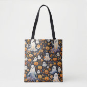 Spooky Schattige Ghost Halloween Tote Bag (Voorkant)