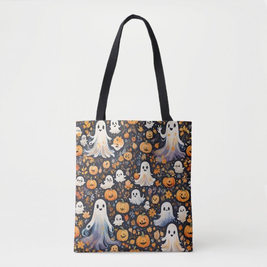 Spooky Schattige Ghost Halloween Tote Bag (Voorkant)
