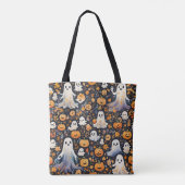 Spooky Schattige Ghost Halloween Tote Bag (Achterkant)