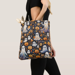 Spooky Schattige Ghost Halloween Tote Bag