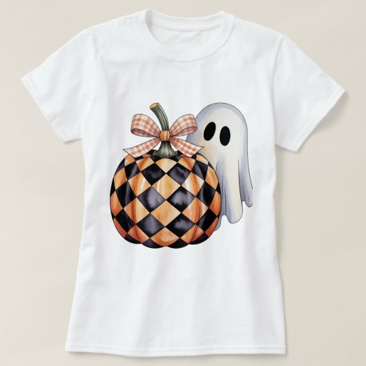 Spooky Schattige Ghost Peek Halloween T-shirt, Che T-shirt (Design voorkant)