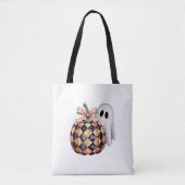 Spooky Schattige Ghost Peek Halloween T-shirt, Che Tote Bag (Voorkant)