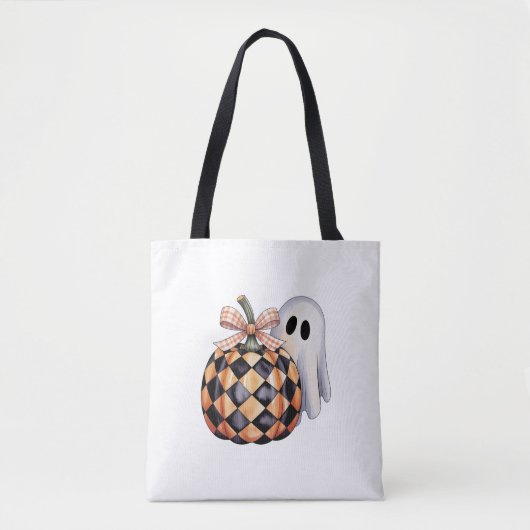Spooky Schattige Ghost Peek Halloween T-shirt, Che Tote Bag (Voorkant)