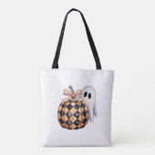 Spooky Schattige Ghost Peek Halloween T-shirt, Che Tote Bag (Achterkant)