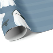 Spooky Schattige Ghost Wrapping Paper - Halloween  Cadeaupapier (Rol Hoek)