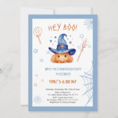 Spooky Schattige Halloween 5e Verjaardagsjongen Ui Kaart (Voorkant)